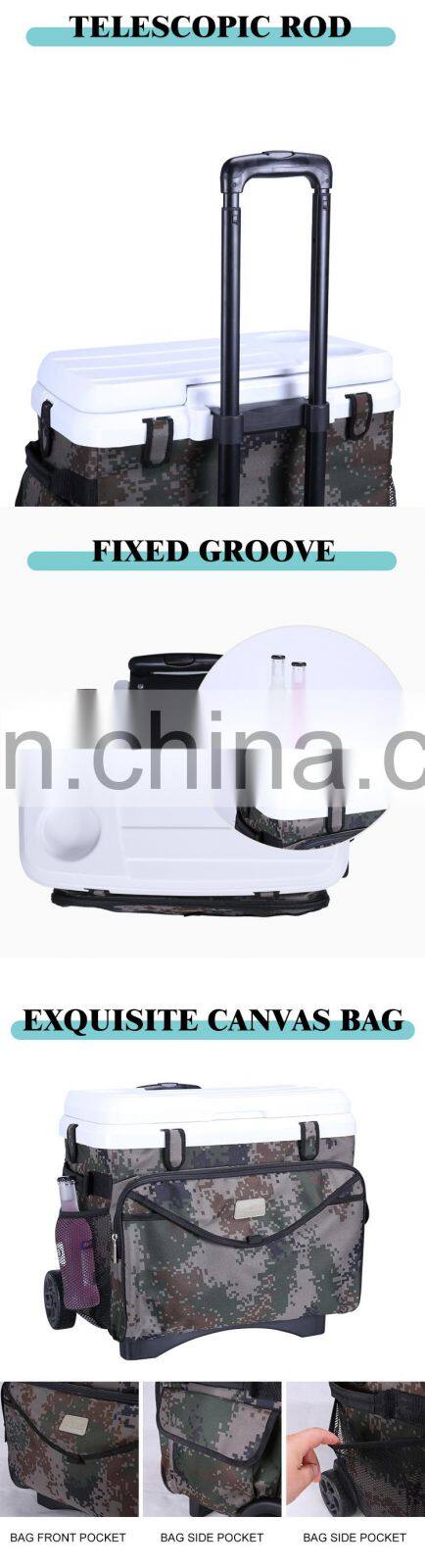 portable outdoor sample modern portable hiking camping trolley fabric sample hot sale camping custom cooler with wheels