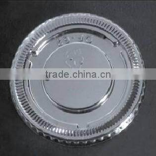 disposable 2oz plastic portion cup, small size PET sauce cup with flat lid, 60ml take away souffle cup, plastic condiment base