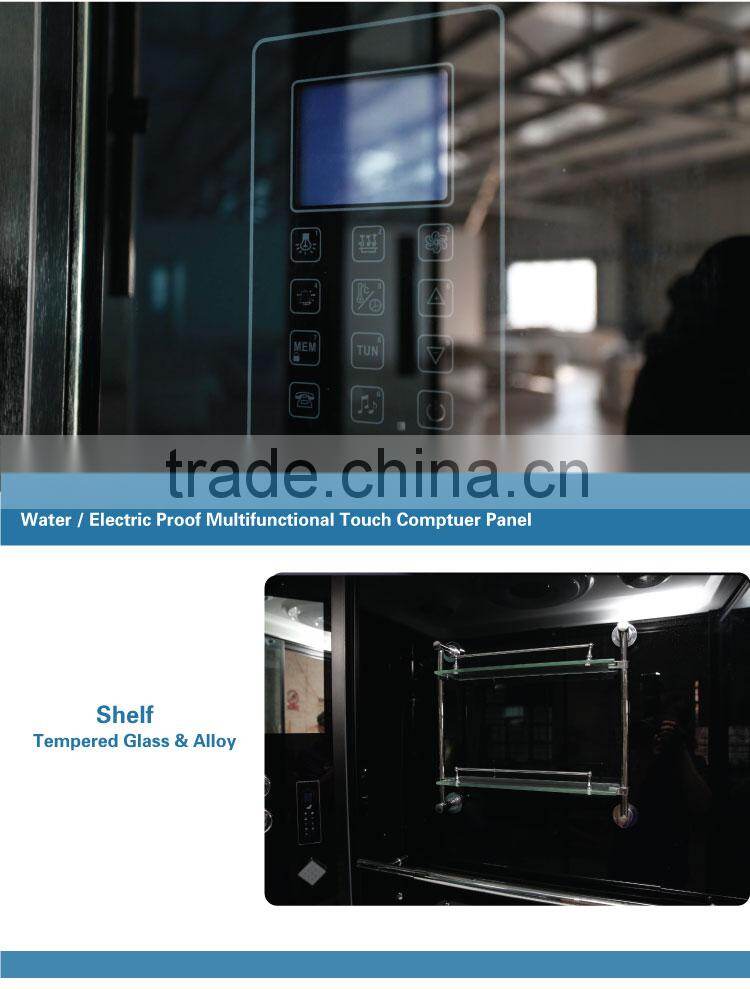 6mm Tempered Glass Sector Shape Steam Shower Room With Whirlpool Tub K-7075B