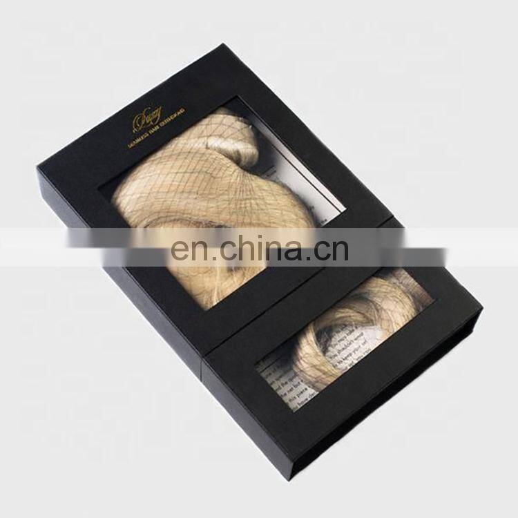 High Quality Handmade Fold Cardboard Gift Magnetic Box Paper Cutlery Set Knife Fork Box Wig Hair Packaging