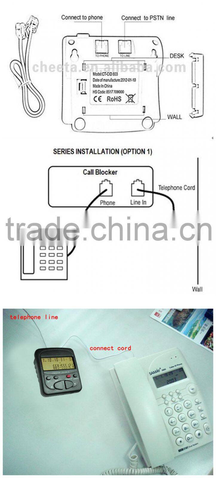 CE Rohs security friends business calls only pro phone call blocker