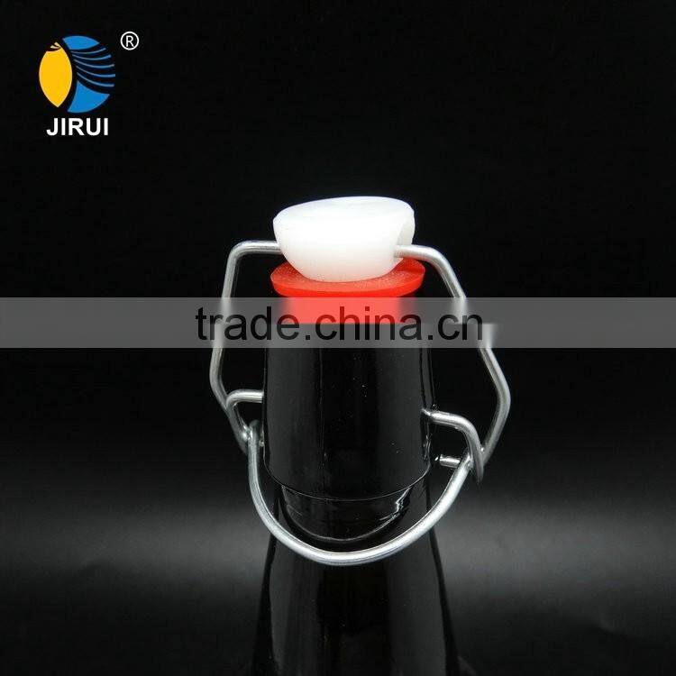 wholesale 500ml high quality food grade amber glass beer bottle with swing top