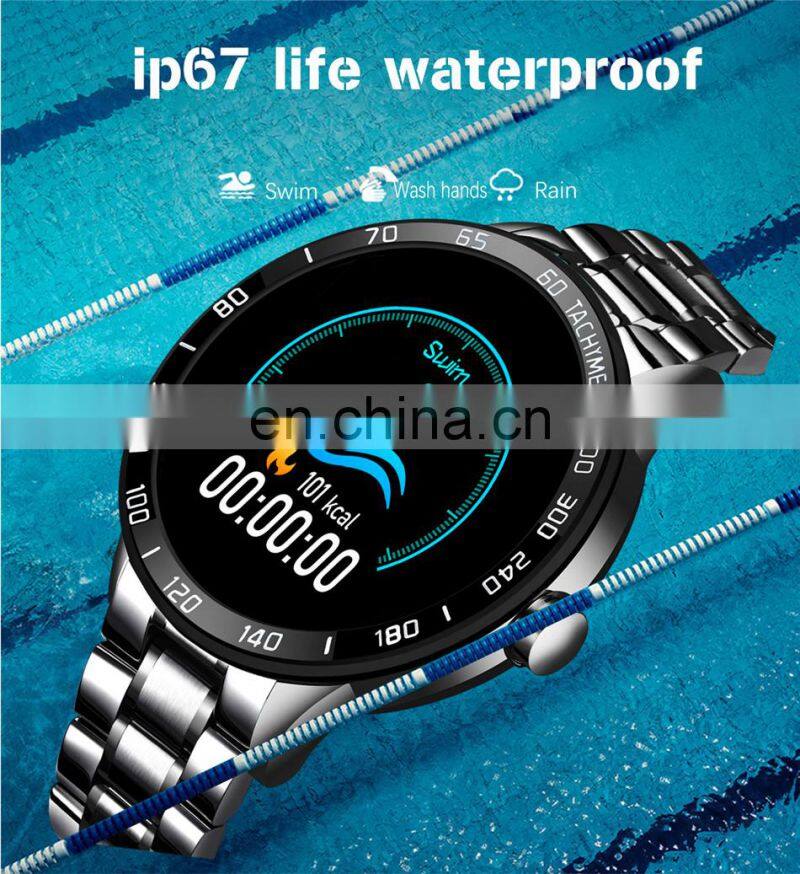 LIGE Steel Band Smart Watch Men Heart Rate Blood Pressure Monitor Sport Fitness Tracker Waterproof Reloj Smart Watch