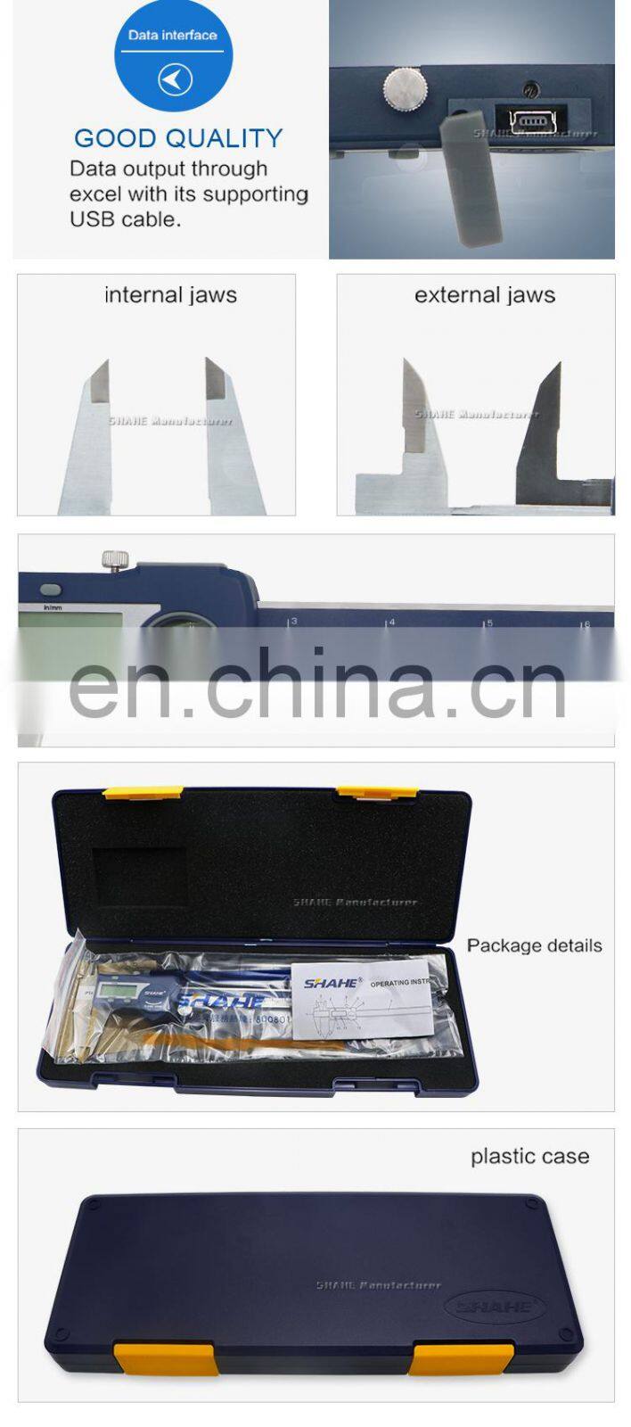 SHAHE Digital Accurate Vernier Caliper Stainless Steel Electronic Caliper 0-200 mm Vernier Caliper