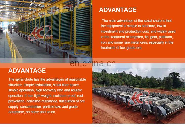 Competitive Price Gravity Spiral Chutes Spiral Separator For Ore Process