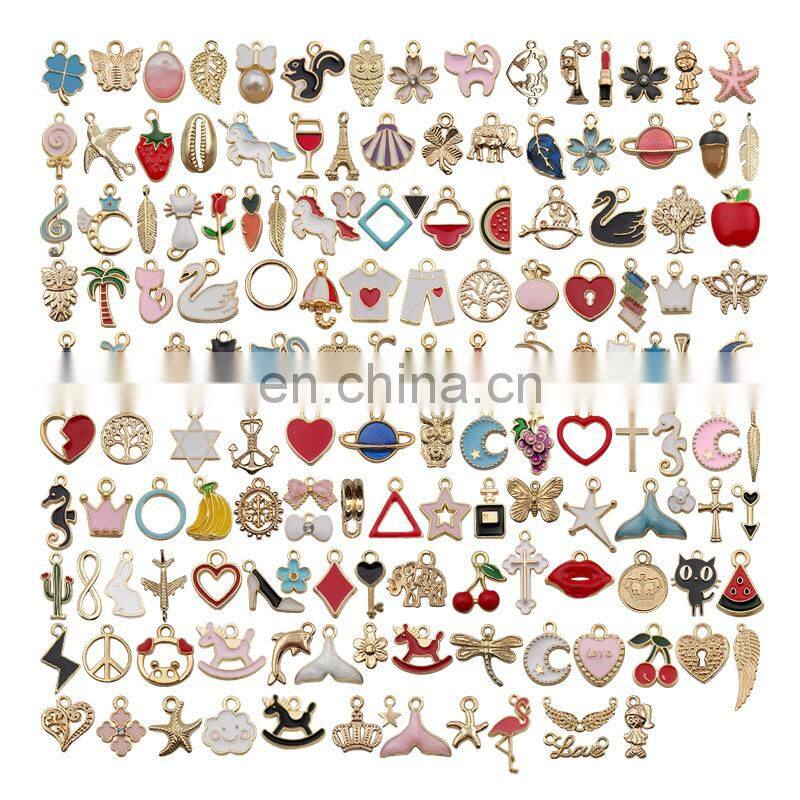 Vintage Mixed 50pcs Metal Charms Handmade DIY Bracelet Pendant Necklace Earrings Jewelry Making Jewelry accessories