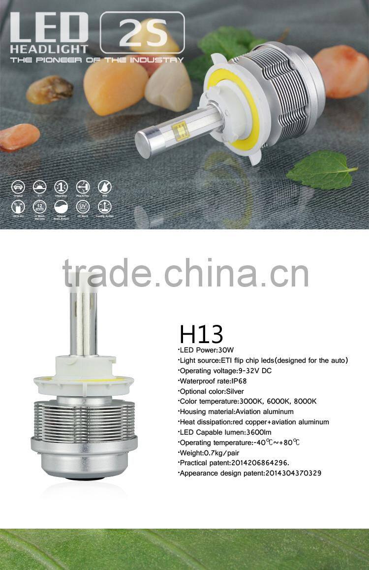 Auto Lighting OEM & ODM High Type H13 TINSIN Gen 2s car led headlight 30W