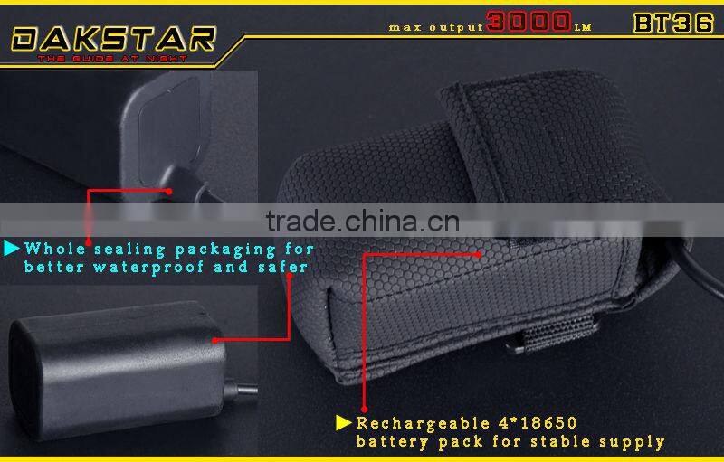 DAKSTAR 2013 Main Product BT36 CREE XML T6 LED High Power Aluminum Rechargeable Light For Bike