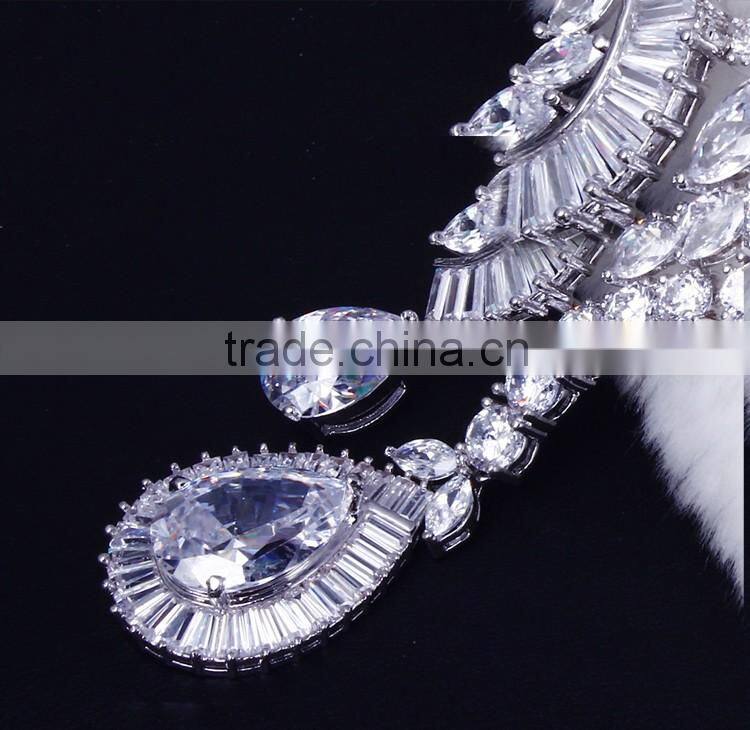 New Luxury Statement Design Cubic Zirconia African Style Big Fashion Jewelry Set