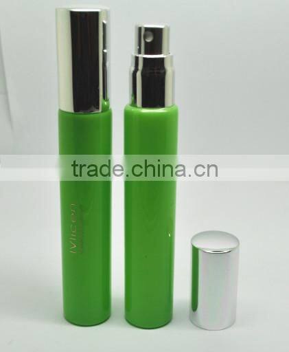 10ml decorated cosmetic perfume glass bottle with screw pump sprayer