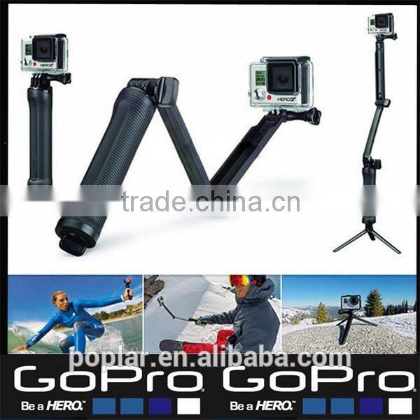 New camera accessories For Gopros hero4 session 3-way mount tripod monopod gopros 3-way grip Grip Super Portable Magic