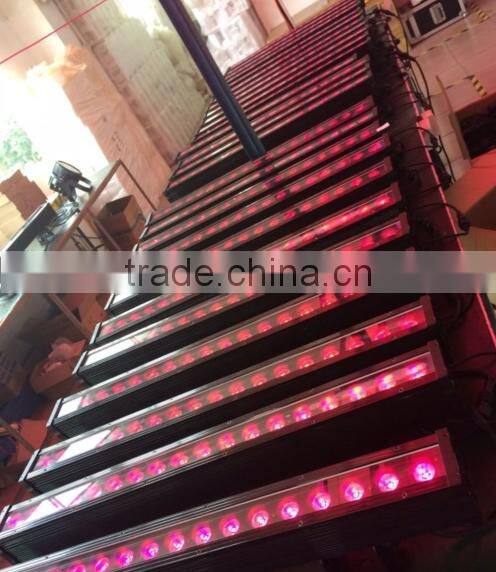 Led waterproof IP65 wash bar 18*12W die-cast aluminium housing RGBWA+UV 6in1 Leds linear dimming DMX512 LCD screen display