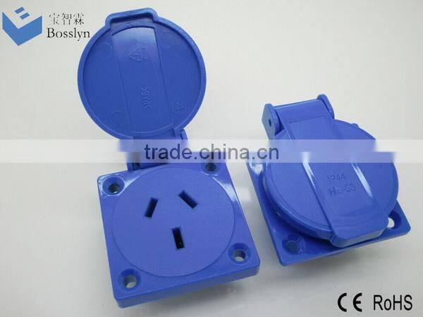 usa/schuko/Australia waterproof socket SAA certification approvals Guangzhou factory Bosslyn brand