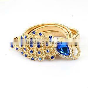 alibaba china blue sapphire feather peacock charm waist chain gold jewelry online