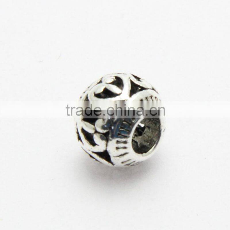 DIY Environmental Zinc Alloy Hot Selling Anti-silver Big Hole Metal Beads