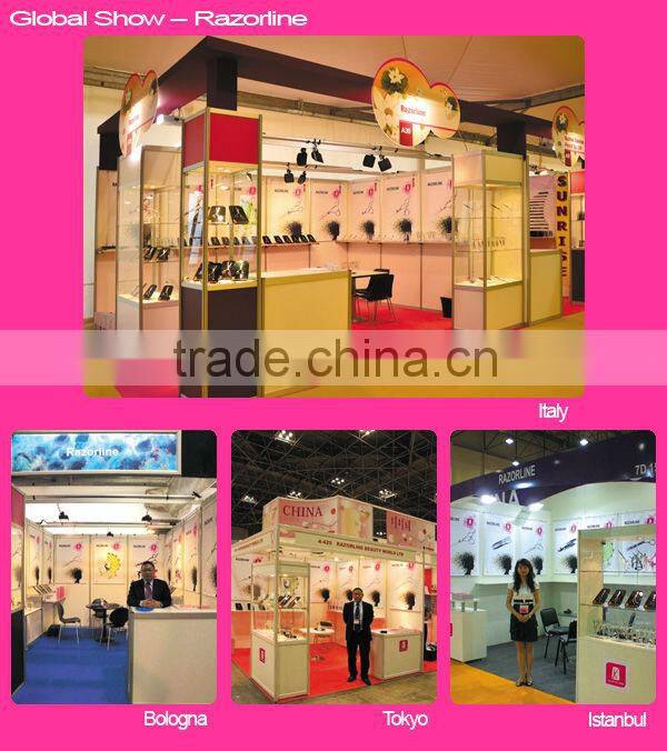 H3-Zebra Mirror polish zinc alloy straight hair razor for barber