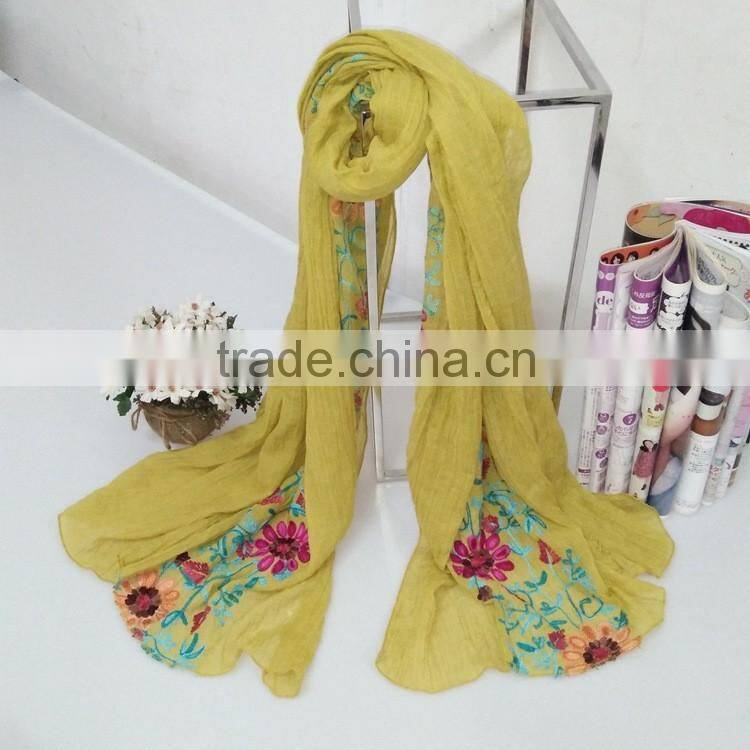 Wholesale Flower Embroidery Women Ladies Fashion Exquisite Hijab