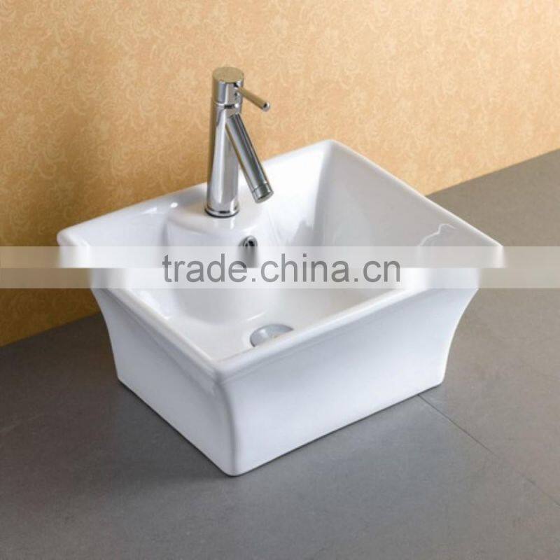 Rectangular Shaped White Ceramic Hand Wash Basin