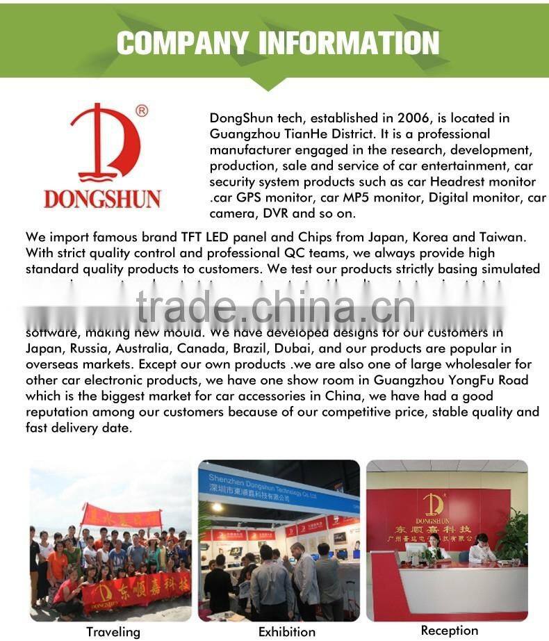 Factory outlut 10.1 inch Car headrest monitor with HDMI input,support DVD,USB,SD card.