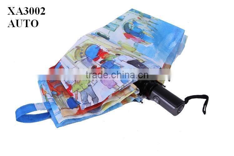 new castle pattern printing umbrella custom full print gift umbrella
