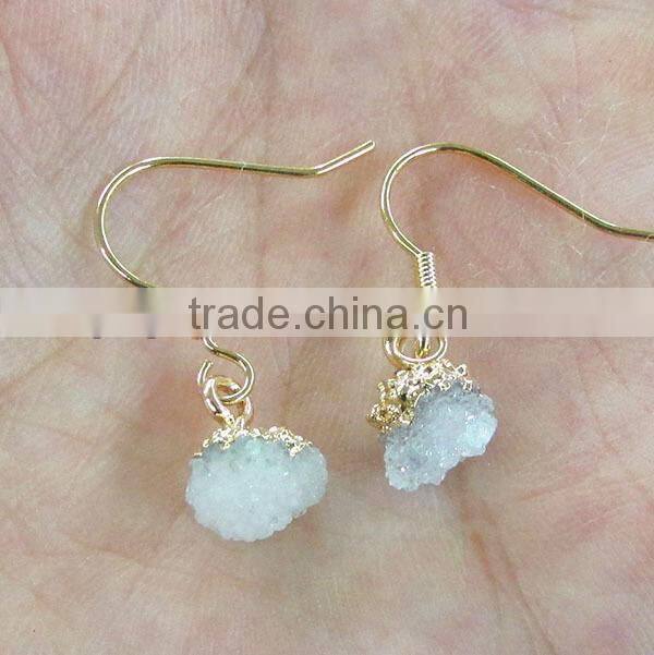 EA3149 Latest design Druzy Bezel Sets, Sparkly Druzy Post Earring