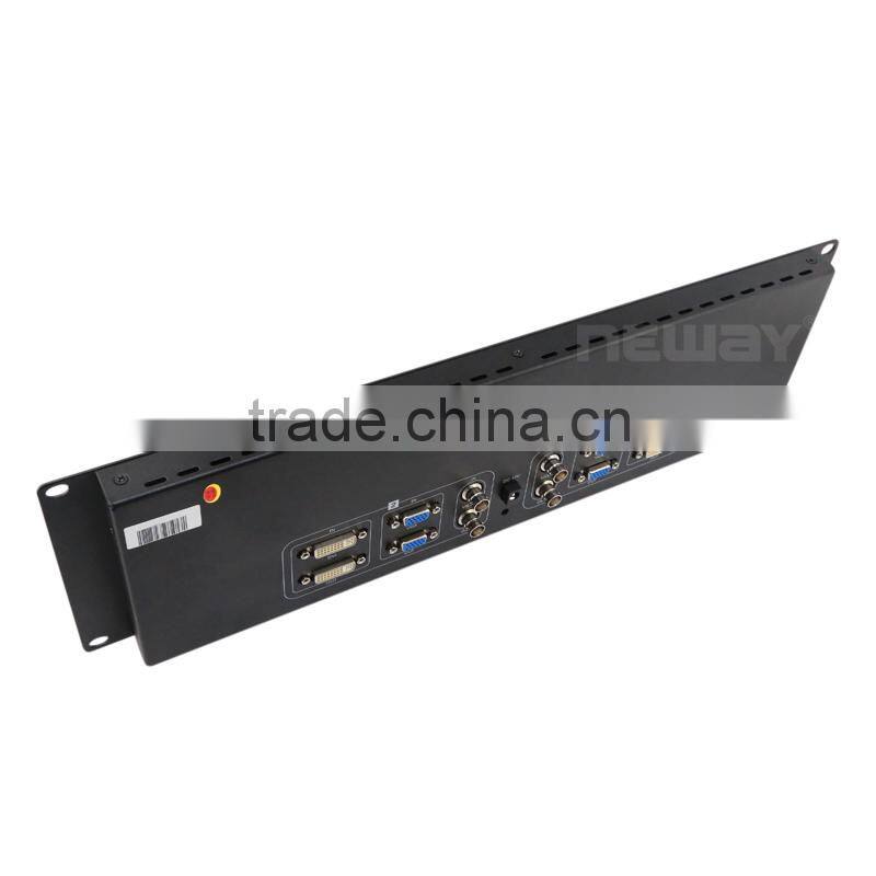 Live Scene dual 7'' dual touch monitor display VGA DVI LCD rack mount