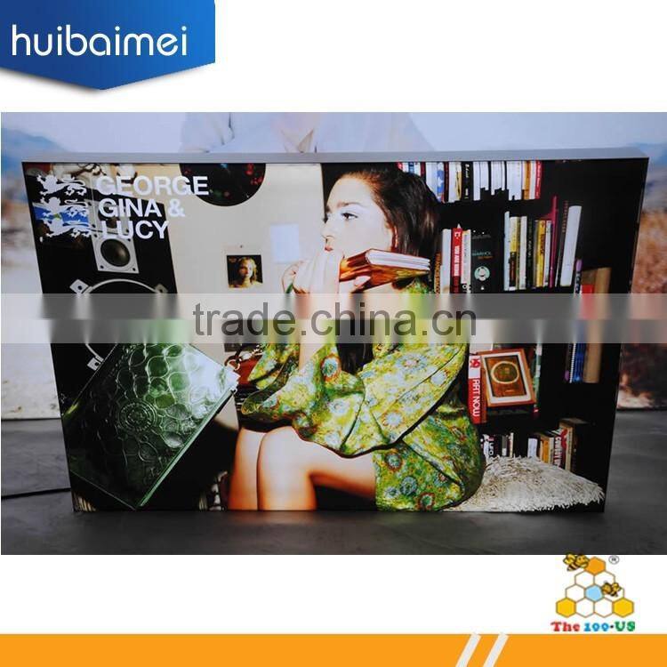 Backlit Trade Show Displays LED Advertising Frameless Light Box