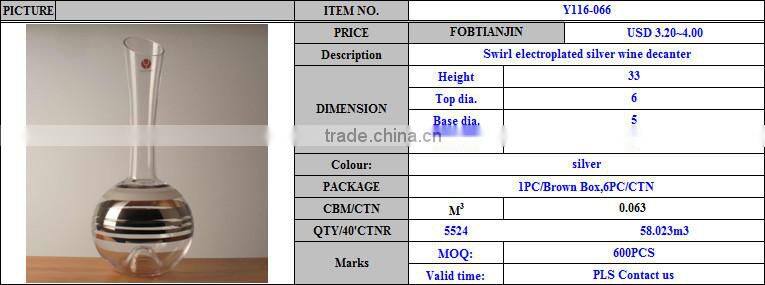 Bone China Mouth-blown Christmas Wine Decanter