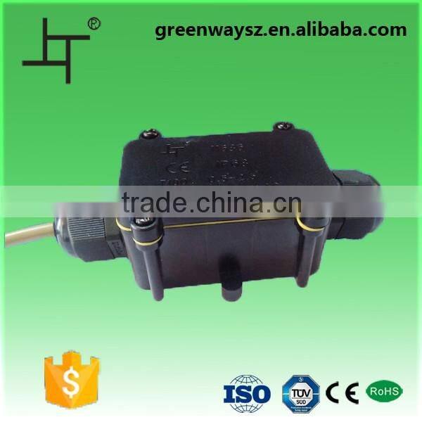 ip68 grade 3pin 2 way submersible junction box with tuv