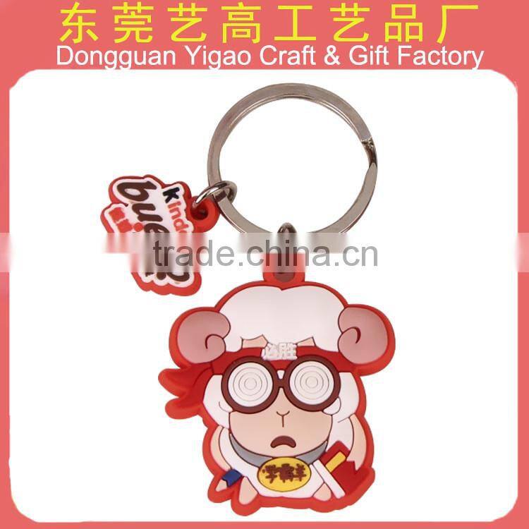 Eco-friendly soft PVC retractable keychain/rubber key chain