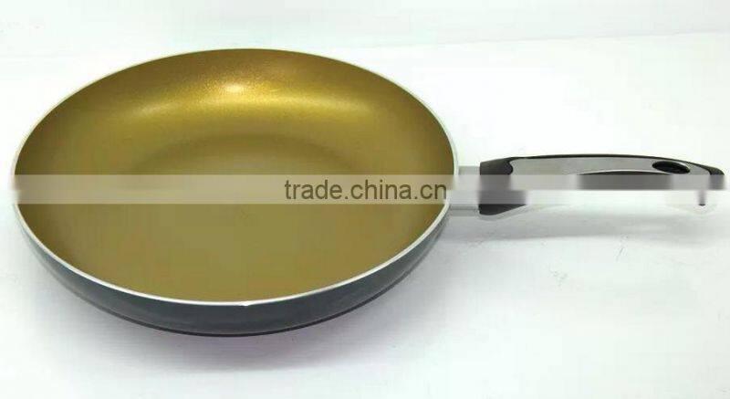 Forged/Pressed Bakelite handle Aluminum non stick Fry pan Gold color