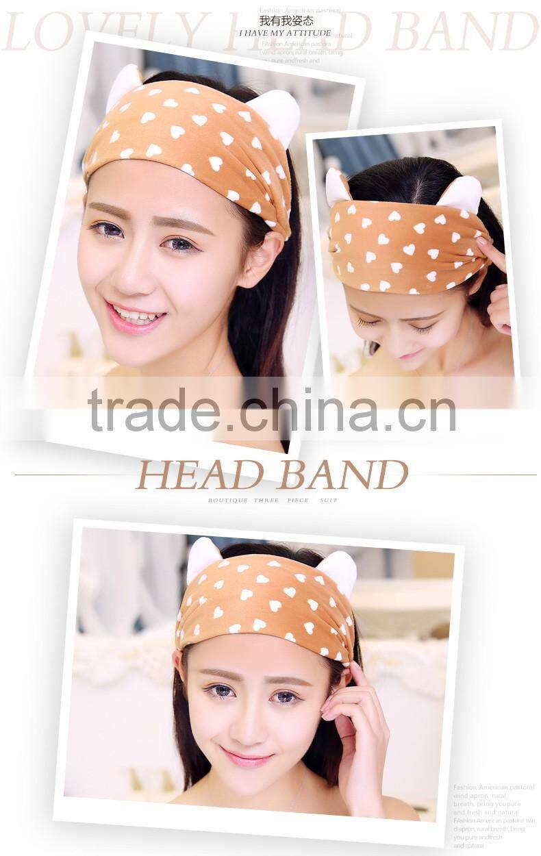 Soft hairband polyester material cute animal headband for girls gift