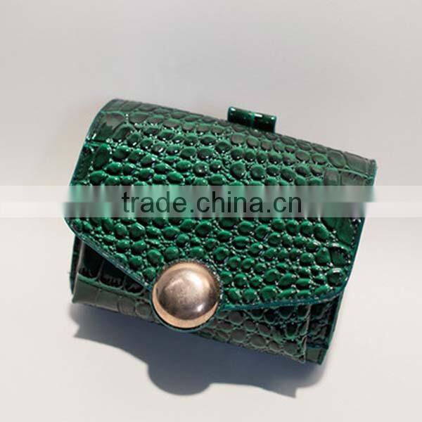 Manual solid color girls pu crossbody bag with long strap