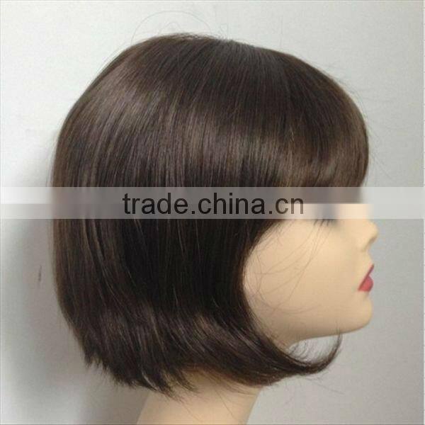 mono top brown wigs synthetic