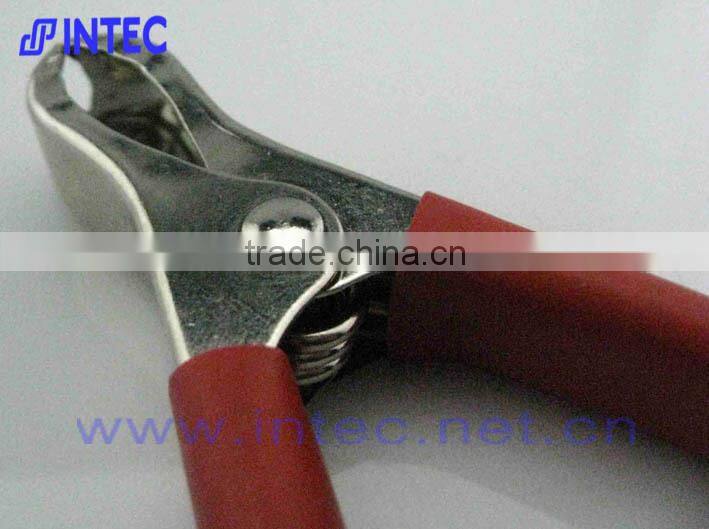 Jumper Wires Alligator Crocodile Roach Test Clip Plastic Handles Crocodile clips 80mm red color I00115