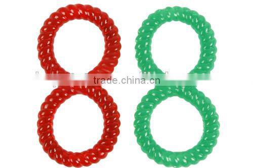 Top grade durable TPR dog chew toy 8 shape red
