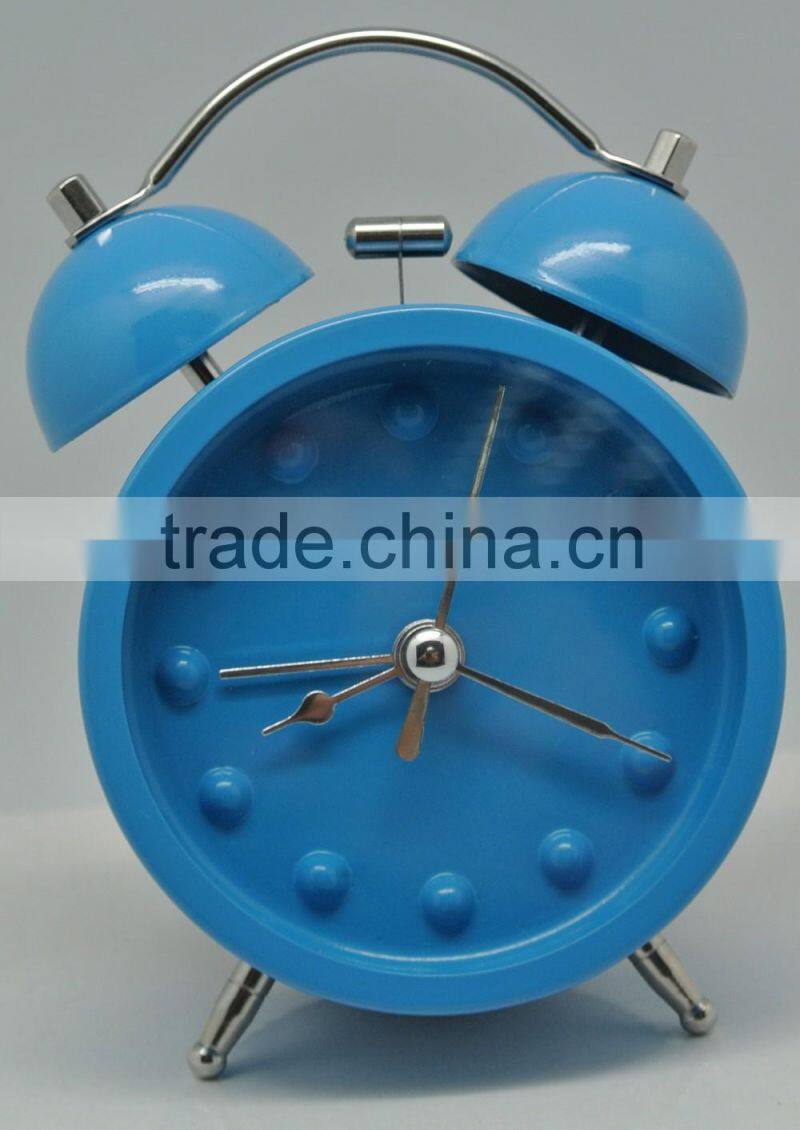 3D dial scale 8.5" metal twin bell alarm clock