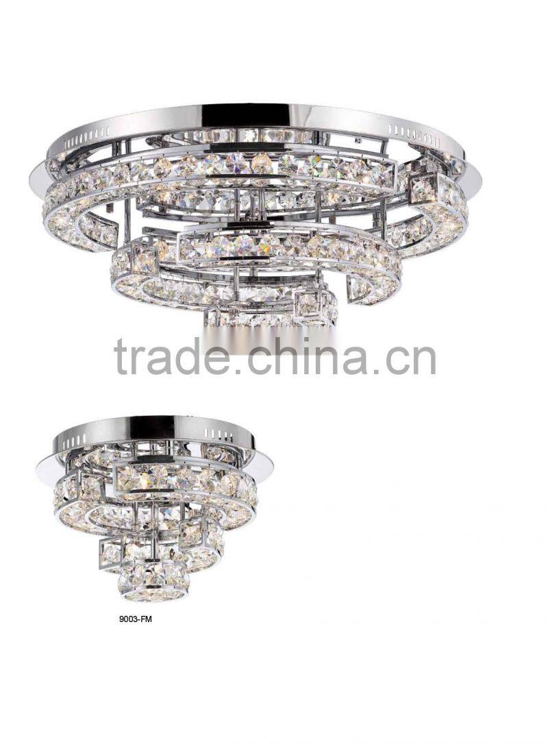 Chandelier/crystal oval pendant light