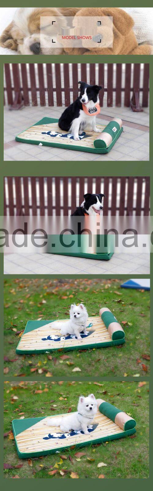 S:88*50*17cm dog mat unilateral animal mat with panda bamboo shaped