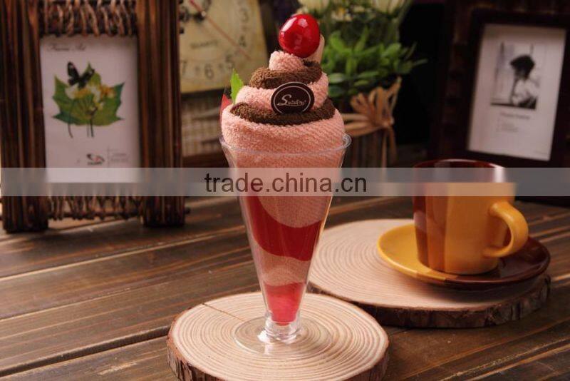 wholesale cheap sundae cake towel cake towel sundae shape gifts