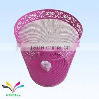 Factory oem design metal cheap blue cute trash can for packaging boxes