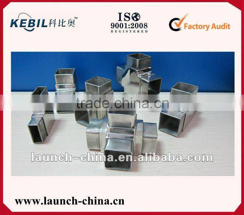 china stainless steel 2-way 90 degree square tube connector 40*20mm