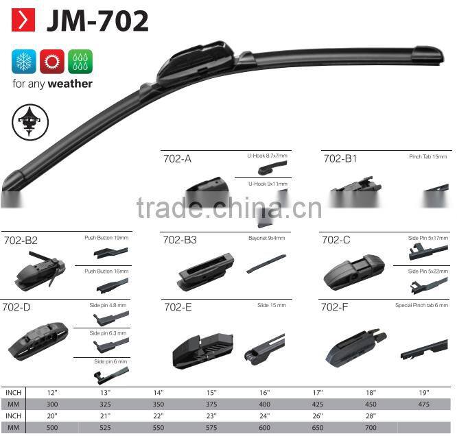 High quality heated factory wholesale car wiper blade rubbers