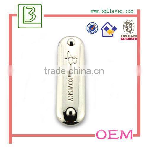 metal logo handbag badges for purses