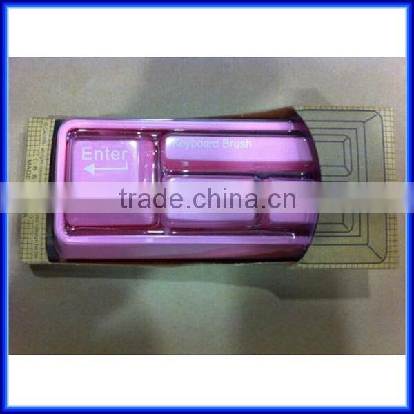 Multi purpose office Keyboard Stationery with brush stapler paper punch, school desk drawer organizer keyboard stationery