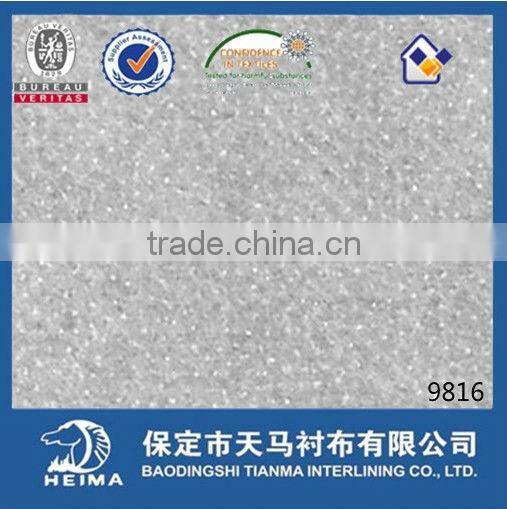 super quality nonwoven interlining fabric 9816 for suit, jacket