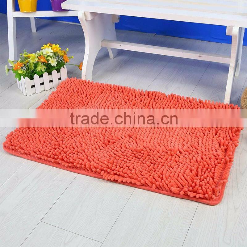 Chenille non slip bath mat