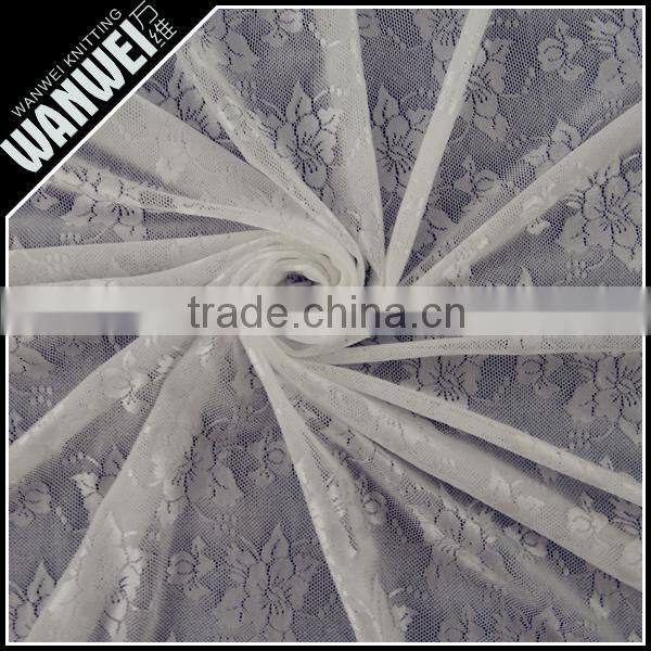 flat new peony designer flower gray resilient and bright nylon spandex lace fabric for spring and summer dress wholesale 4182