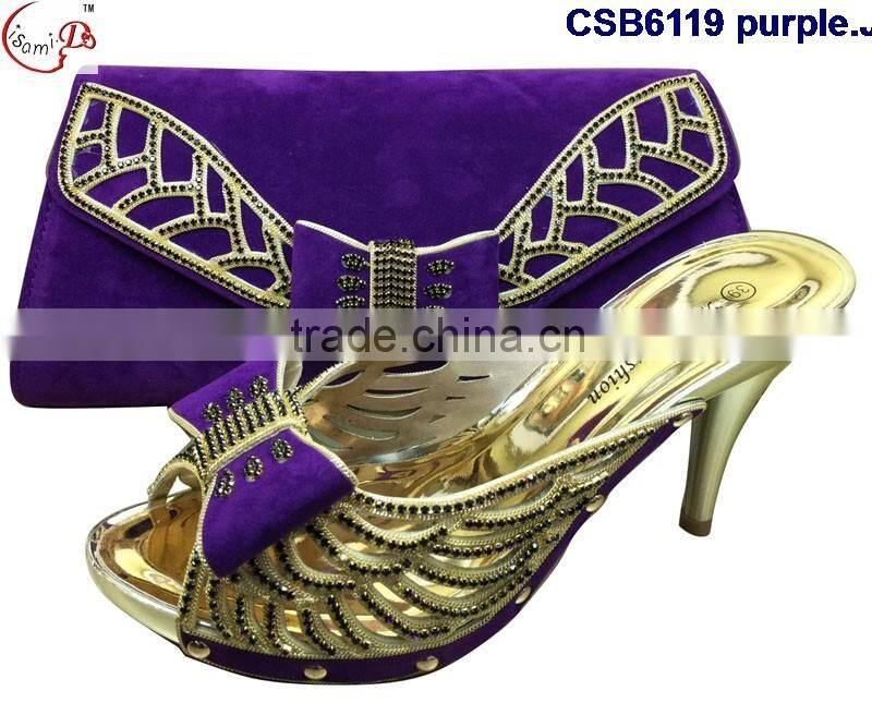 CSB6119 2016 the latest fashion woman italy style high heel sandal shoes with fashionable bags