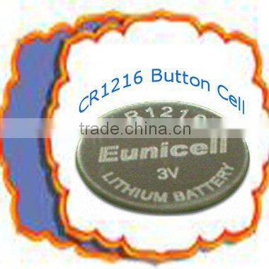 Top Quality Lithium 3V button battery CR1216 CR1220